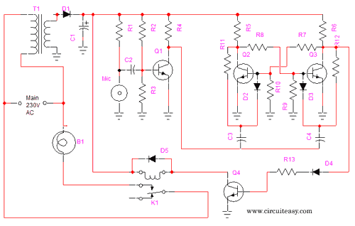 Clap Activated Switch Circuit Diagram