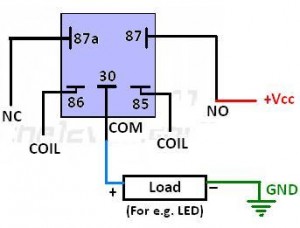 Connection of an SPDT Relay to Load