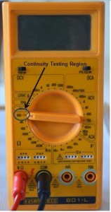 Continuity Testing using Multimeter