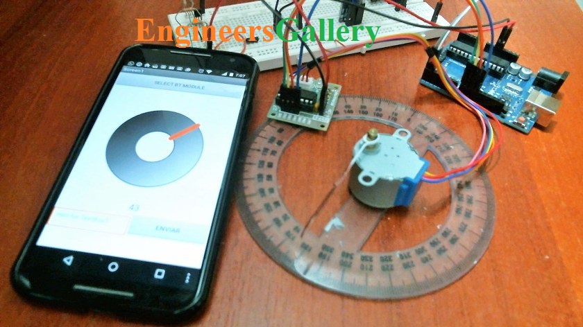 stepper motor using android app
