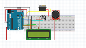 Servo Angle LCD screen Push the joystick