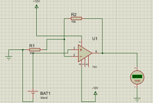 Vibration Sensor Circuit and OP-AMP 741 4