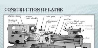 CONSTRUCTION OF LATHE MACHINE