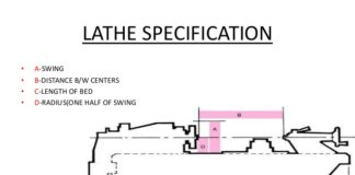 SPECIFICATION OF LATHE